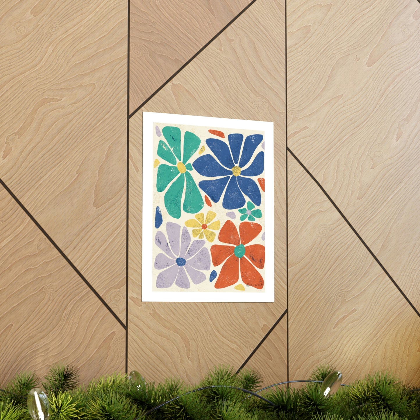 Dancing Flowers at Tea by CicelyRenee Premium Matte Vertical Posters