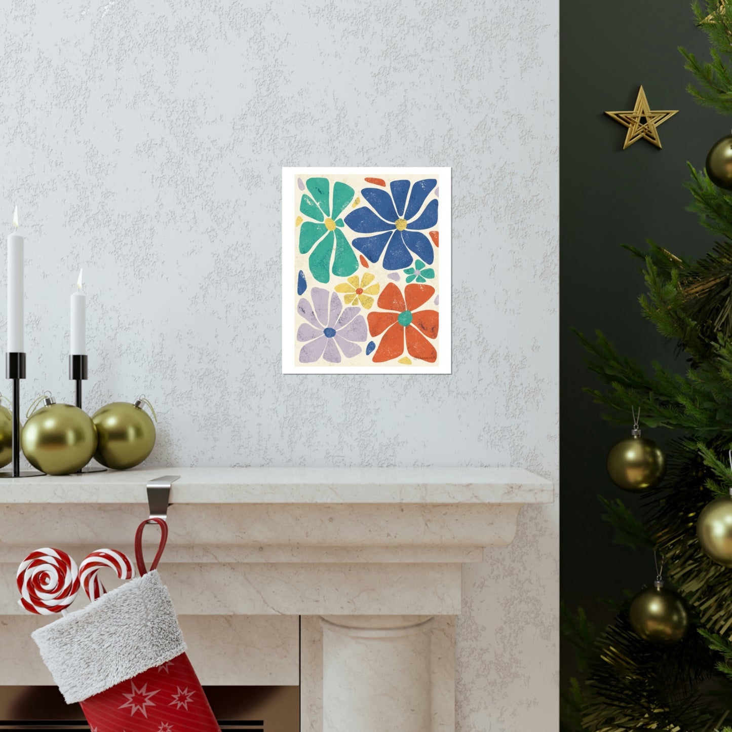 Dancing Flowers at Tea by CicelyRenee Premium Matte Vertical Posters