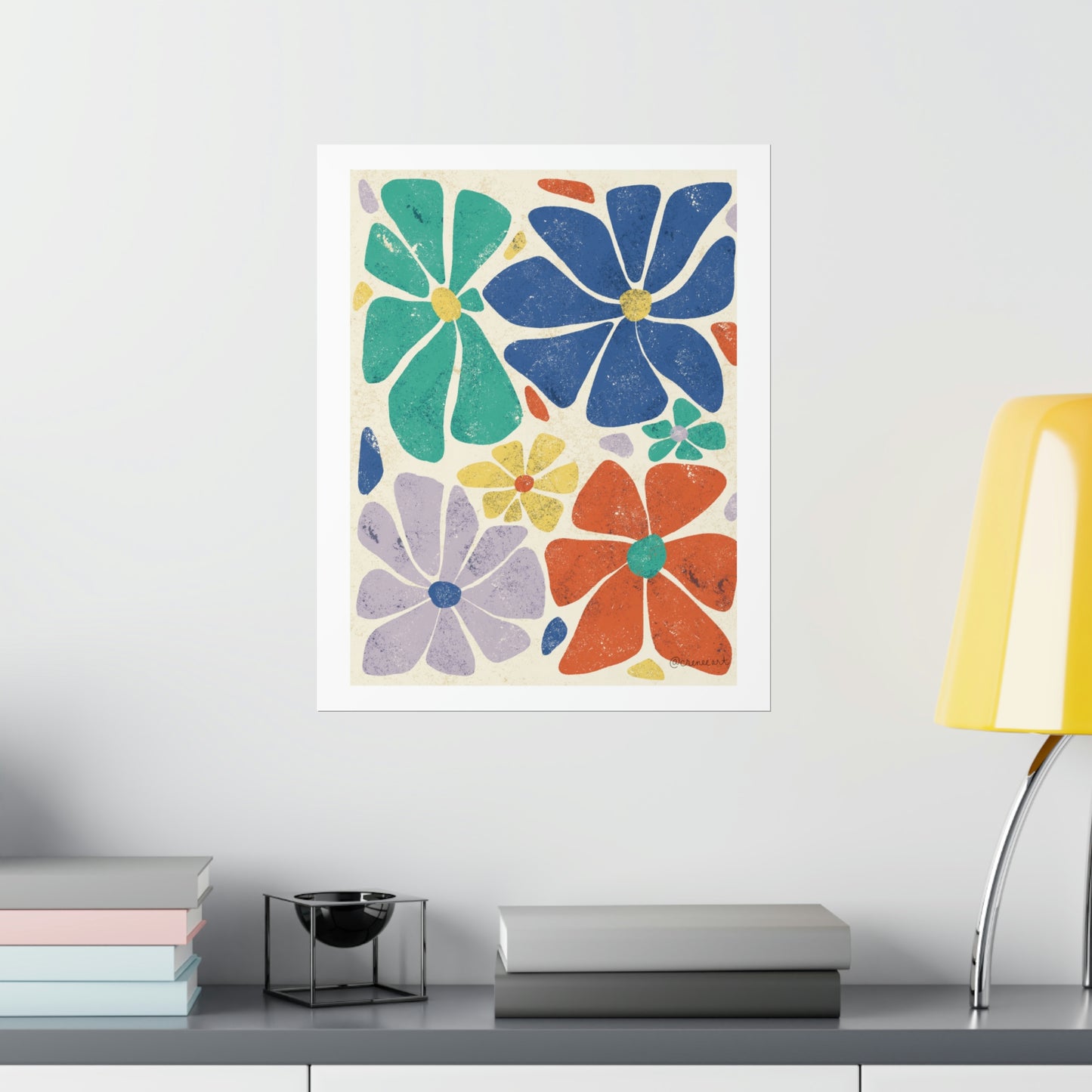 Dancing Flowers at Tea by CicelyRenee Premium Matte Vertical Posters