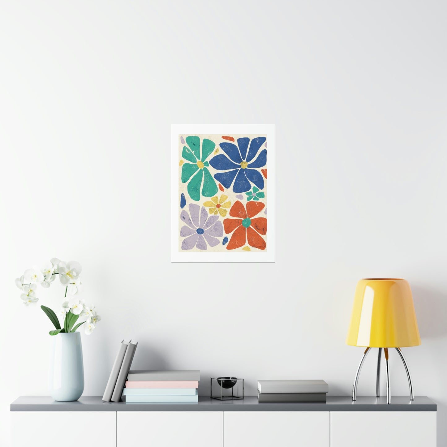 Dancing Flowers at Tea by CicelyRenee Premium Matte Vertical Posters