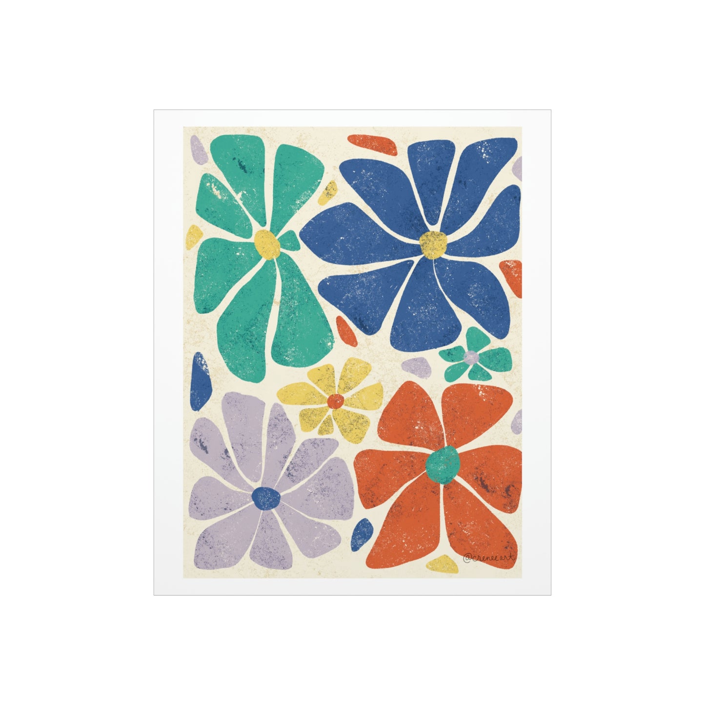Dancing Flowers at Tea by CicelyRenee Premium Matte Vertical Posters