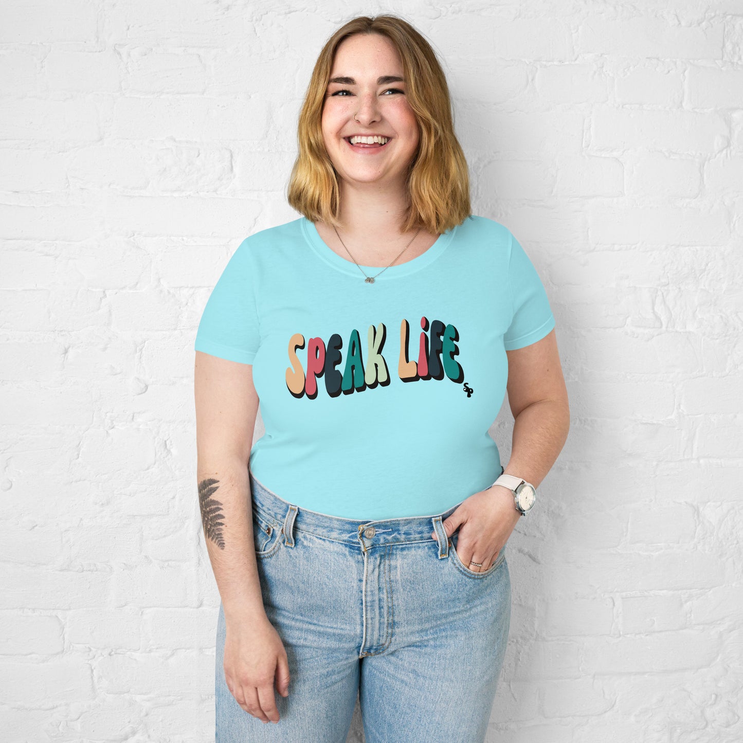 Speak Life Sincerely Peace Women’s fitted t-shirt