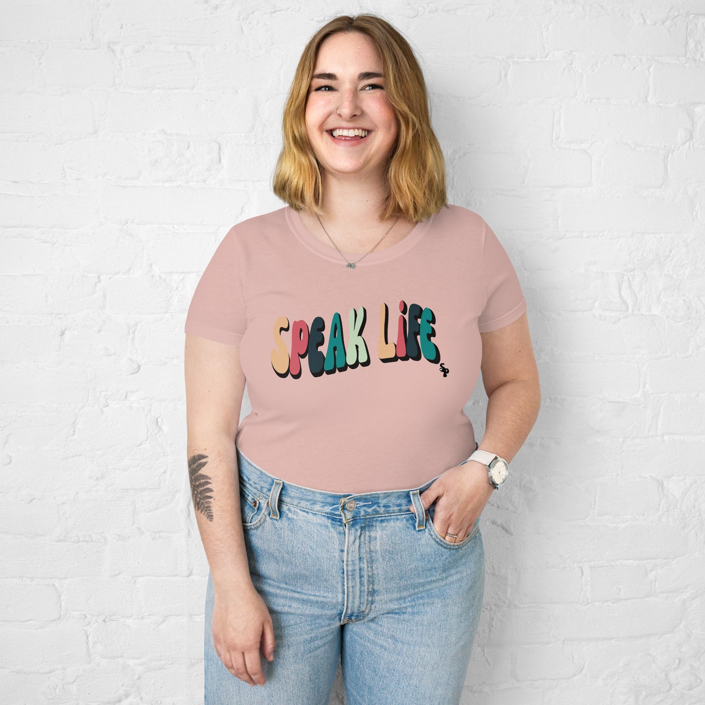 Speak Life Sincerely Peace Women’s fitted t-shirt