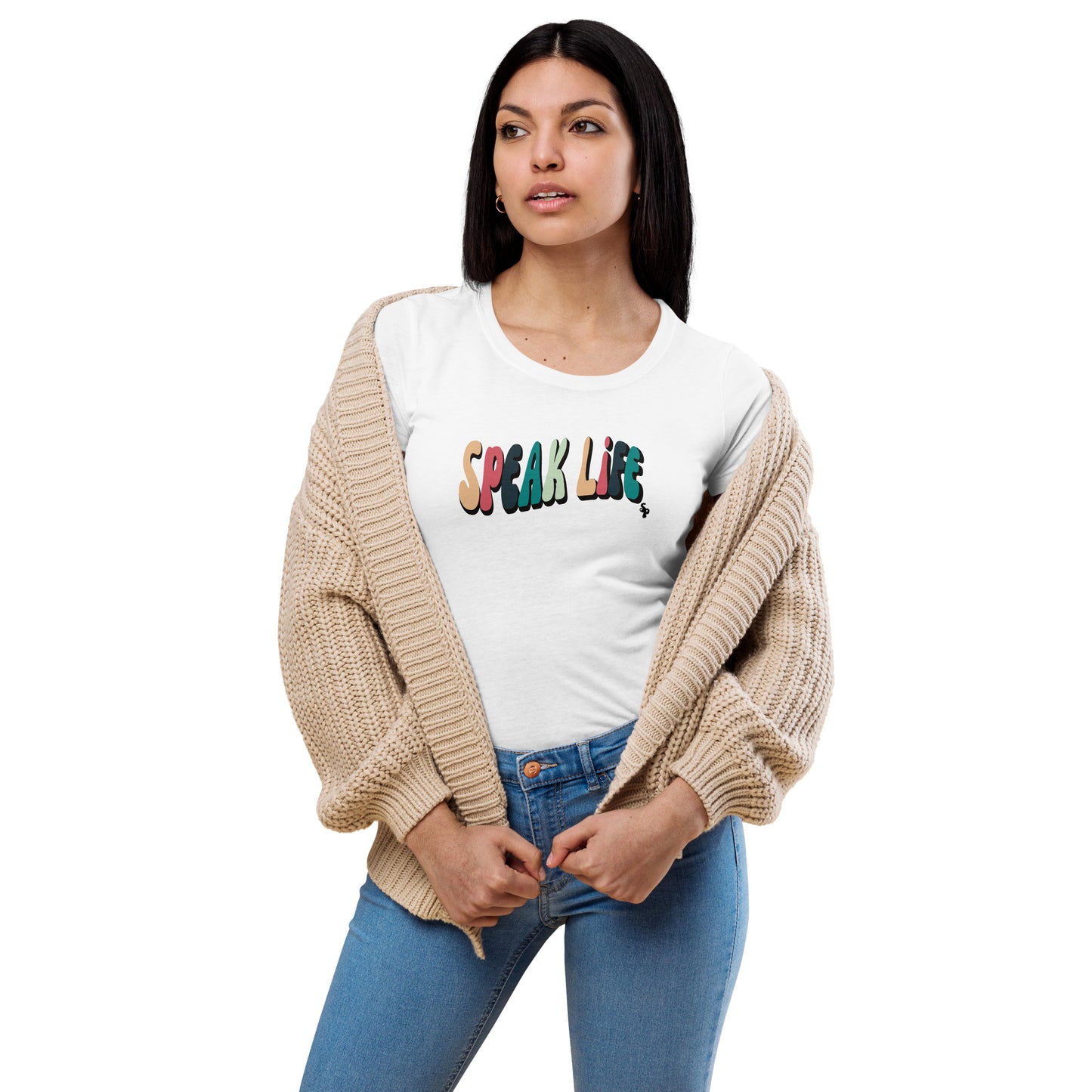 Speak Life Sincerely Peace Women’s fitted t-shirt