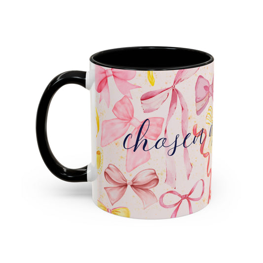 Accent Mug - Chosen and Loved Coquette Pink and Yellow