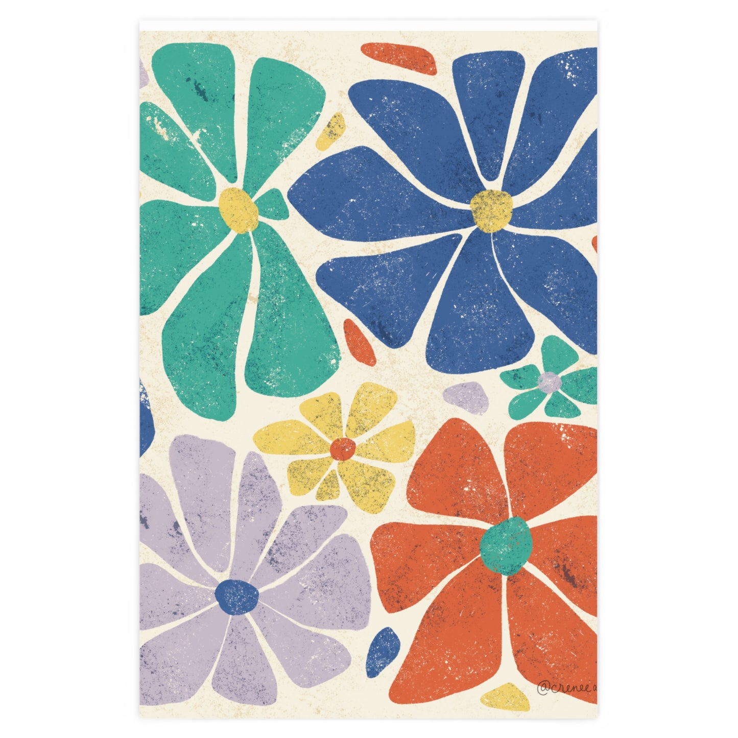 Dancing Flowers Wrapping Paper