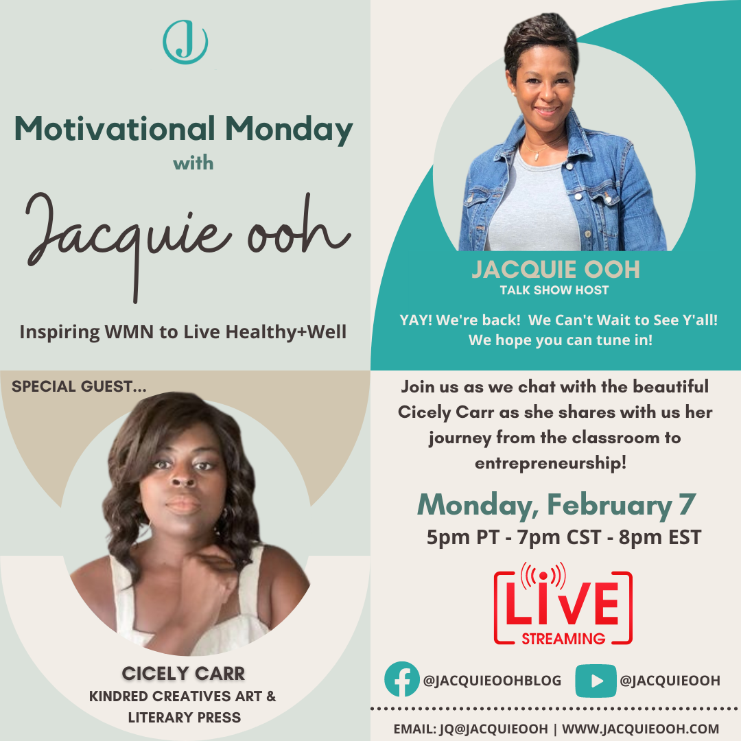 Load video: Cicely Carr on the Jacquie ooh show for Motivational Monday