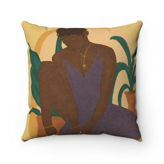 "I Am Grounded" Spun Polyester Square Pillow