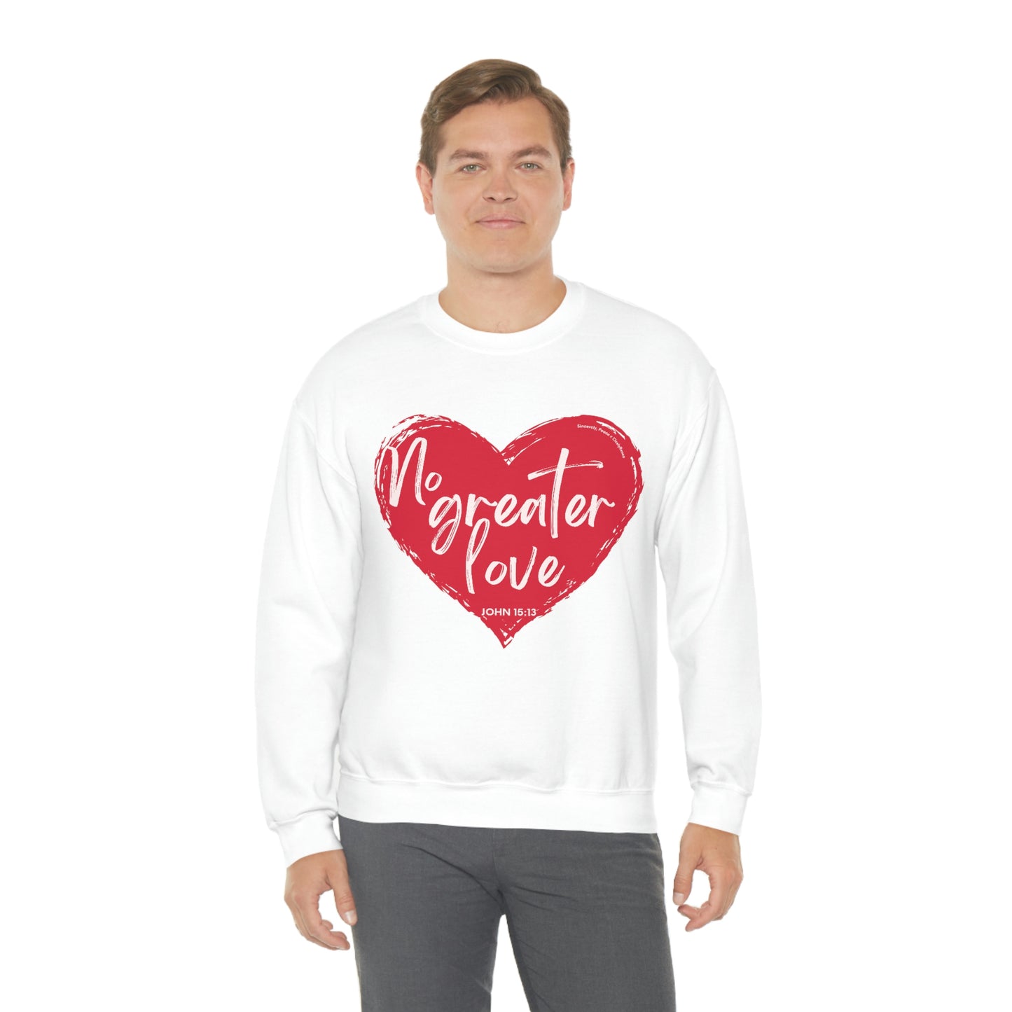 No Greater Love John 15:13 Unisex Heavy Blend™ Crewneck Sweatshirt