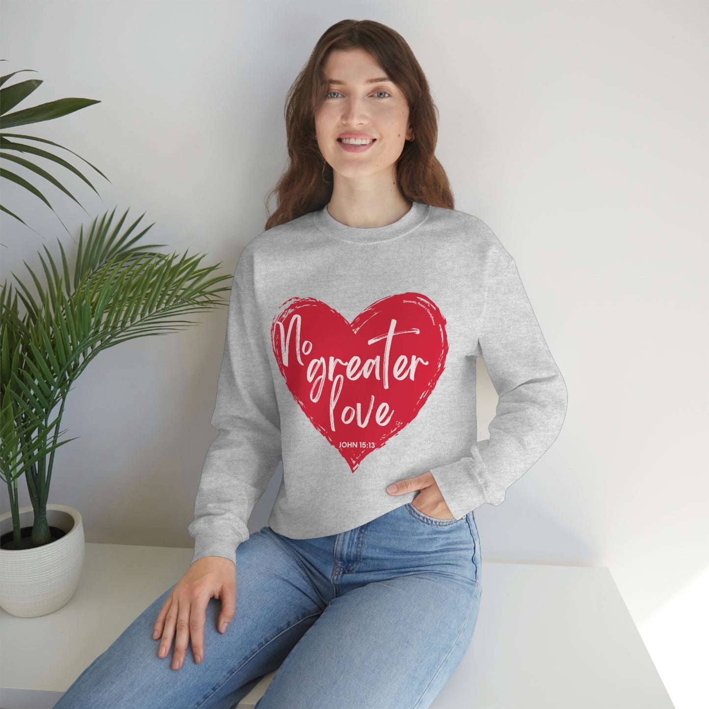 No Greater Love John 15:13 Unisex Heavy Blend™ Crewneck Sweatshirt