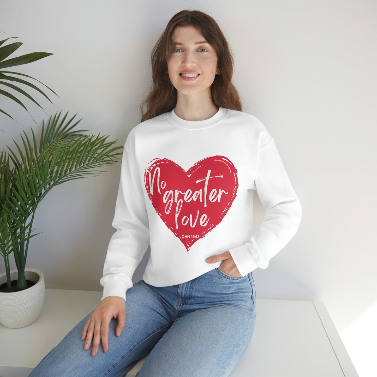 No Greater Love John 15:13 Unisex Heavy Blend™ Crewneck Sweatshirt