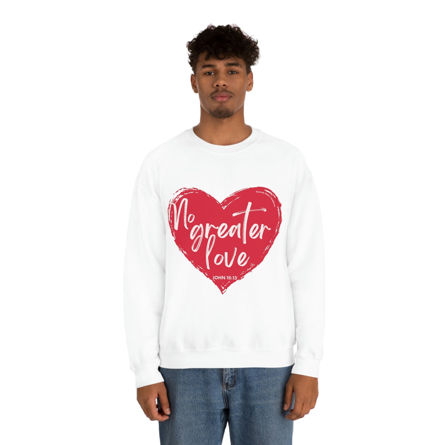 No Greater Love John 15:13 Unisex Heavy Blend™ Crewneck Sweatshirt