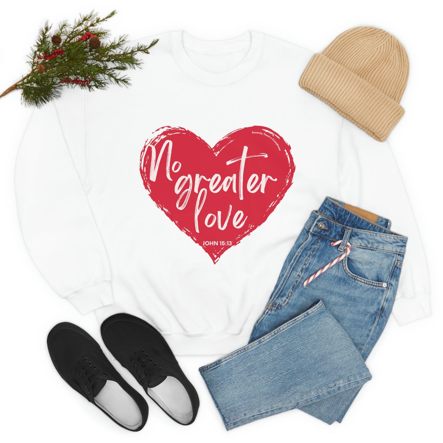 No Greater Love John 15:13 Unisex Heavy Blend™ Crewneck Sweatshirt