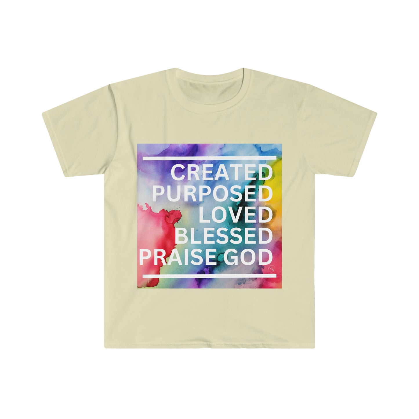 Created Purposed Loved  by The Creative Wellness Project Unisex Softstyle T-Shirt