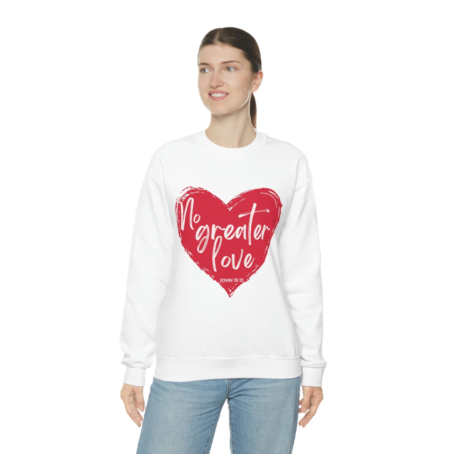 No Greater Love John 15:13 Unisex Heavy Blend™ Crewneck Sweatshirt