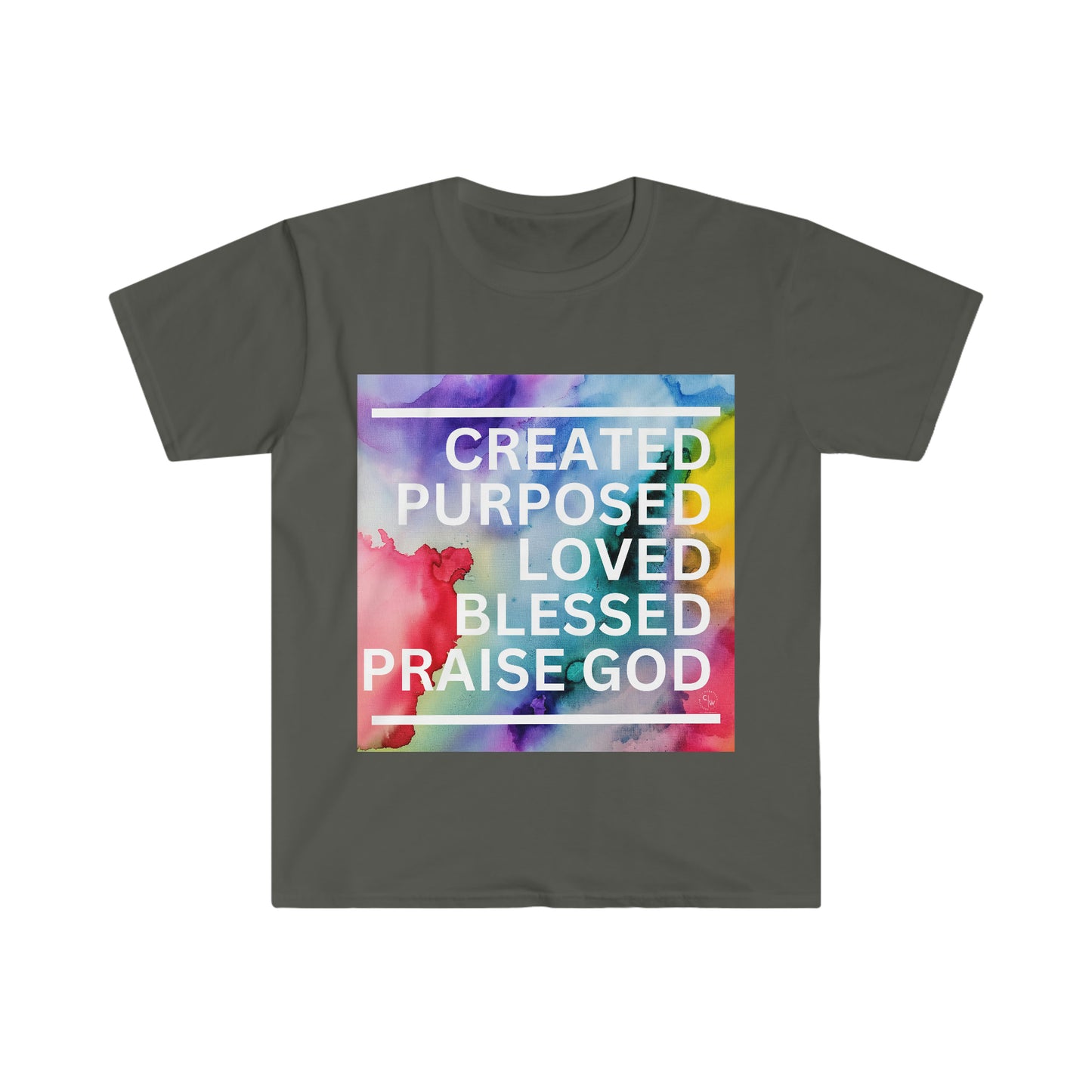 Created Purposed Loved  by The Creative Wellness Project Unisex Softstyle T-Shirt
