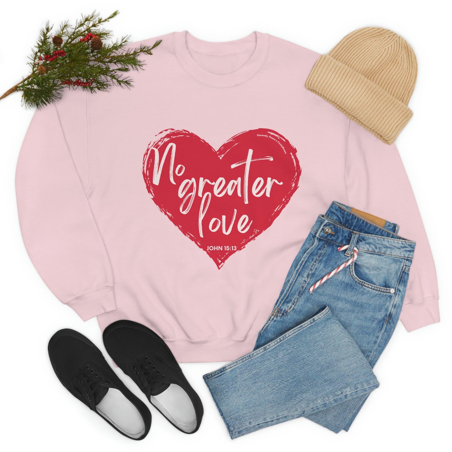 No Greater Love John 15:13 Unisex Heavy Blend™ Crewneck Sweatshirt