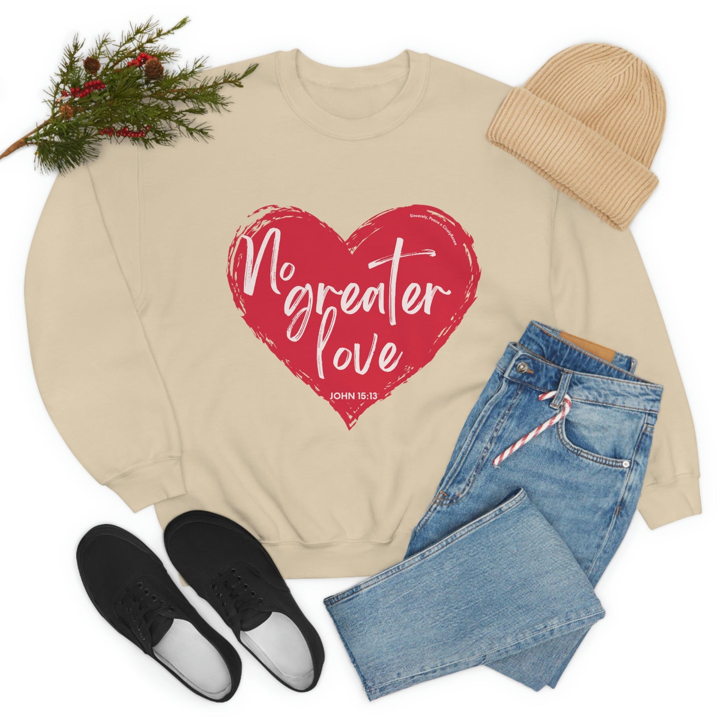 No Greater Love John 15:13 Unisex Heavy Blend™ Crewneck Sweatshirt