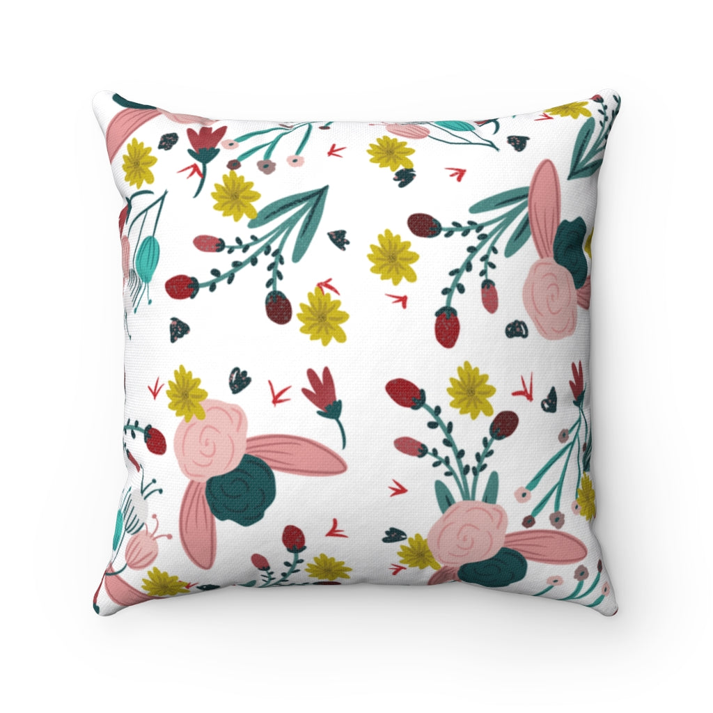 Floral Design 1 Spun Polyester Square Pillow