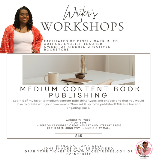 In-Person Workshop: Medium Content Book Publishing