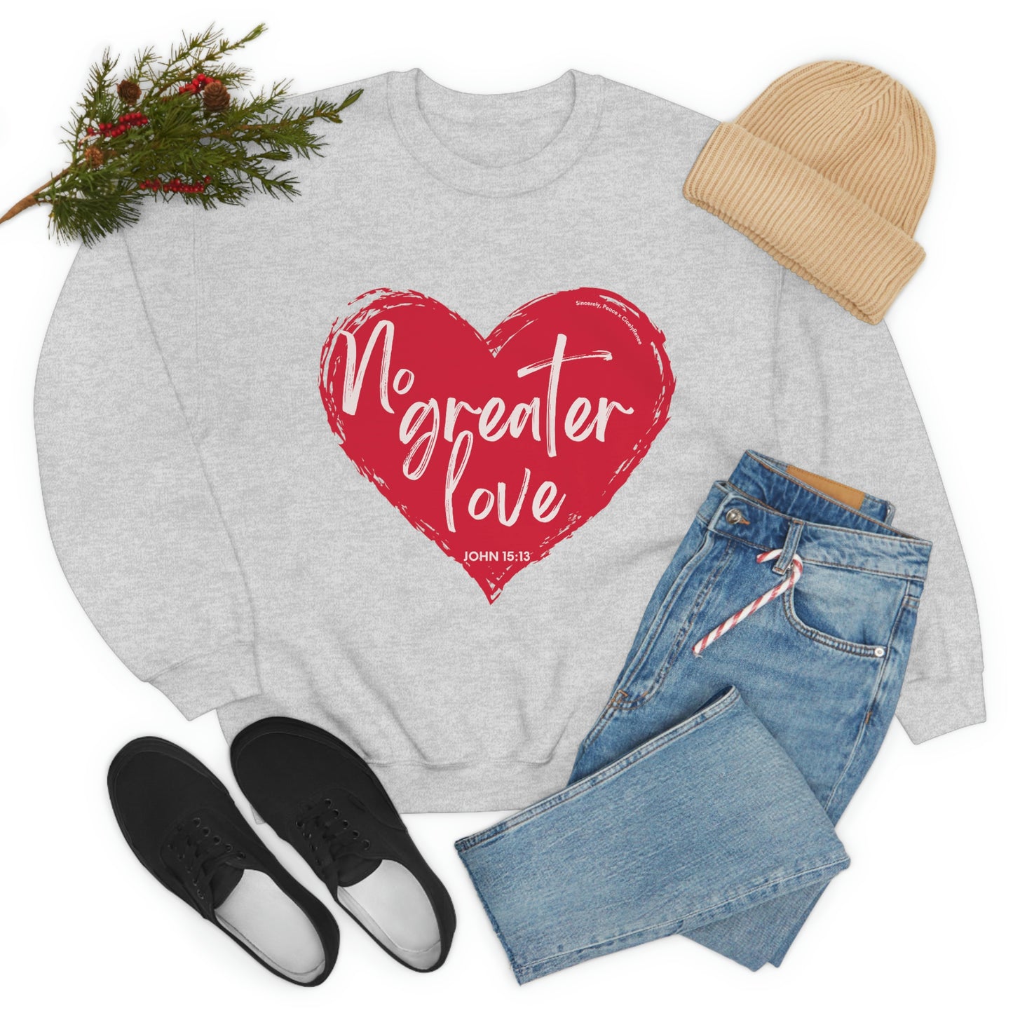 No Greater Love John 15:13 Unisex Heavy Blend™ Crewneck Sweatshirt