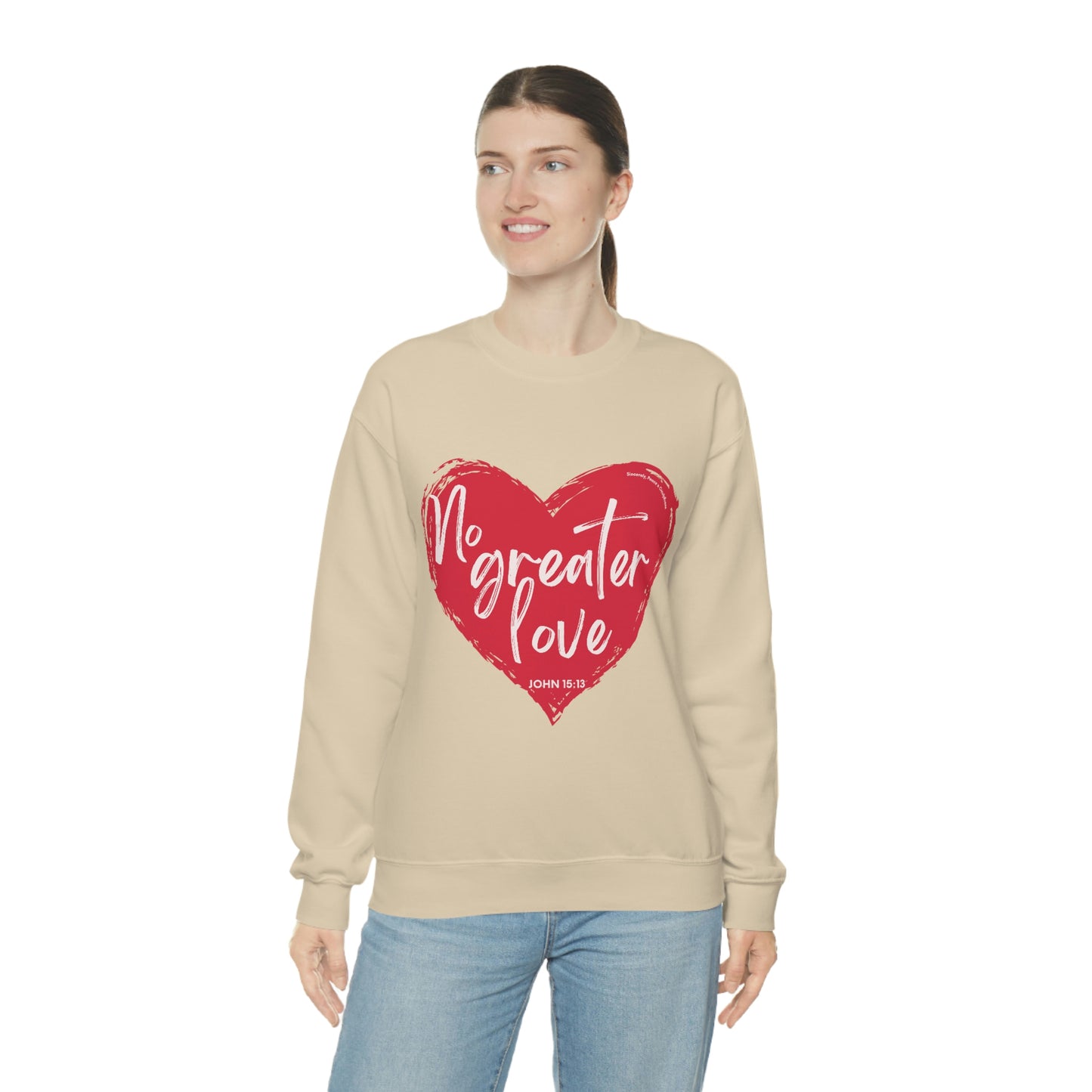 No Greater Love John 15:13 Unisex Heavy Blend™ Crewneck Sweatshirt