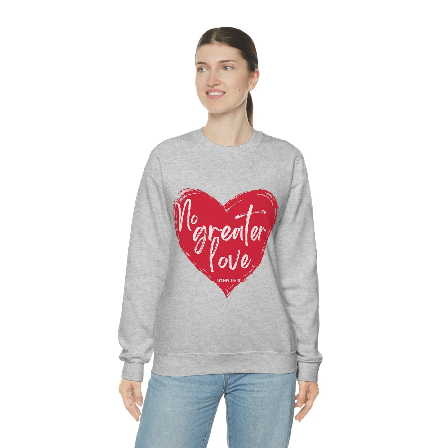 No Greater Love John 15:13 Unisex Heavy Blend™ Crewneck Sweatshirt