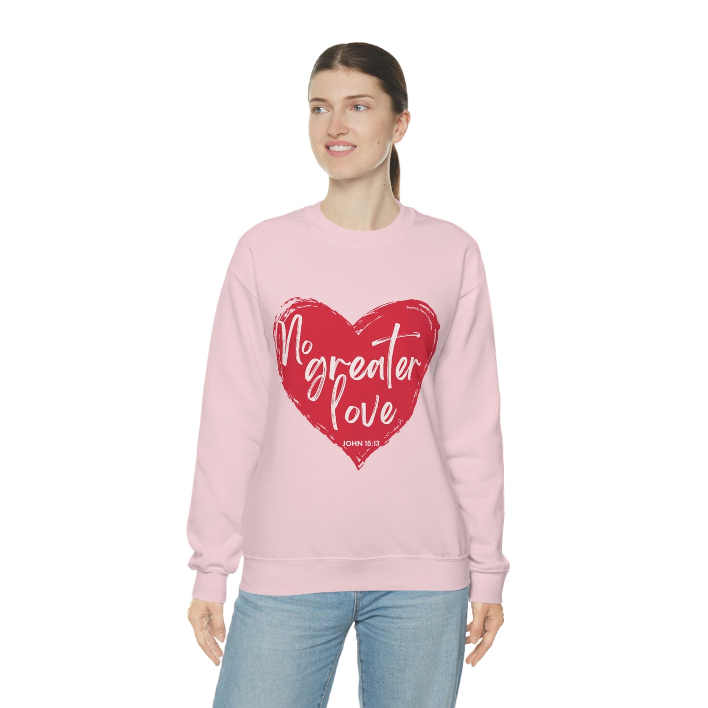 No Greater Love John 15:13 Unisex Heavy Blend™ Crewneck Sweatshirt