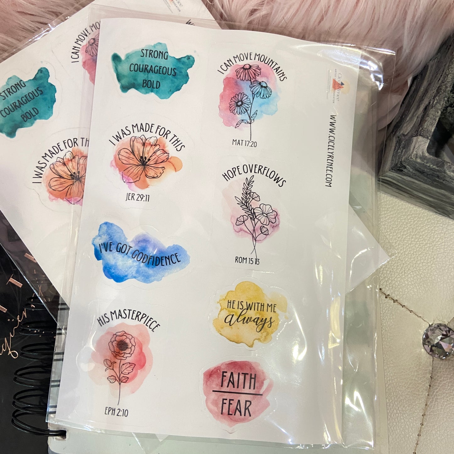 God’s Promises Watercolor Sticker Pack