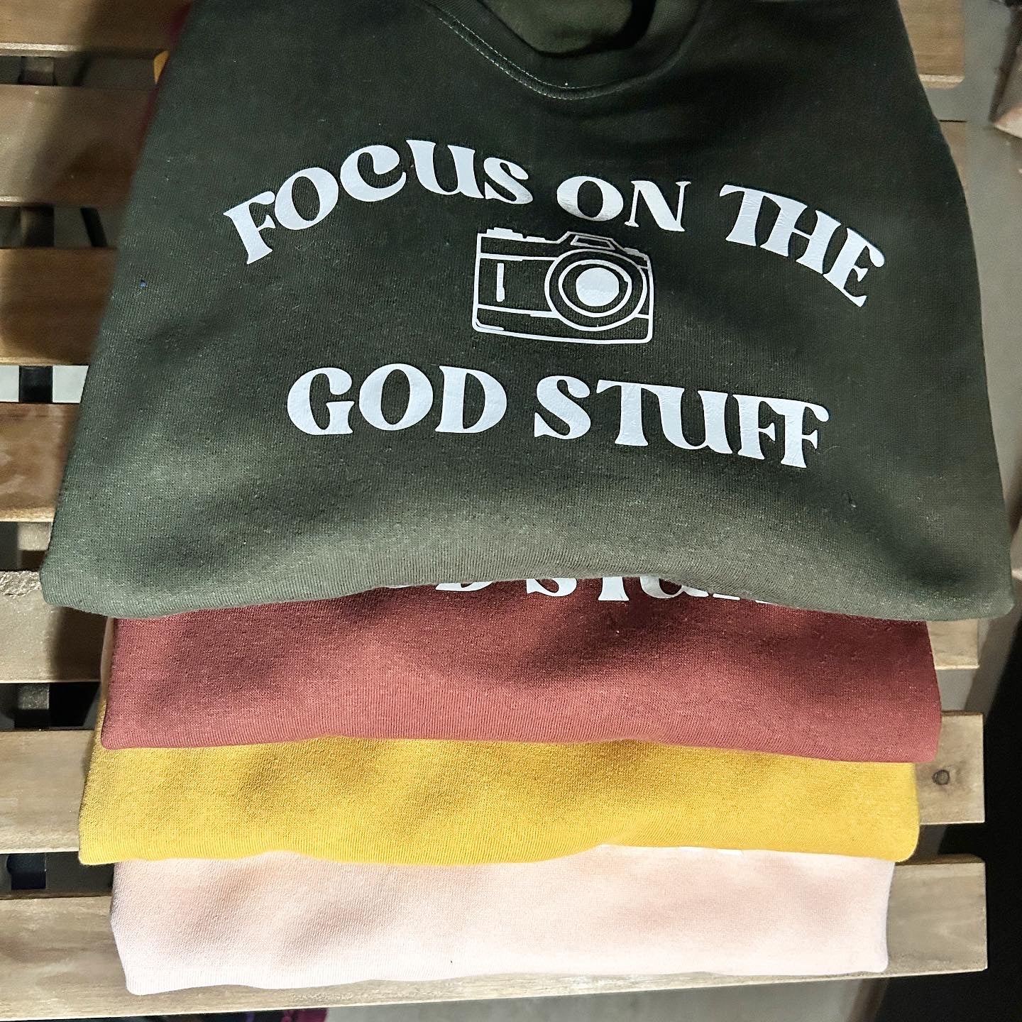 Focus On The God Stuff Crew Sweatshirt