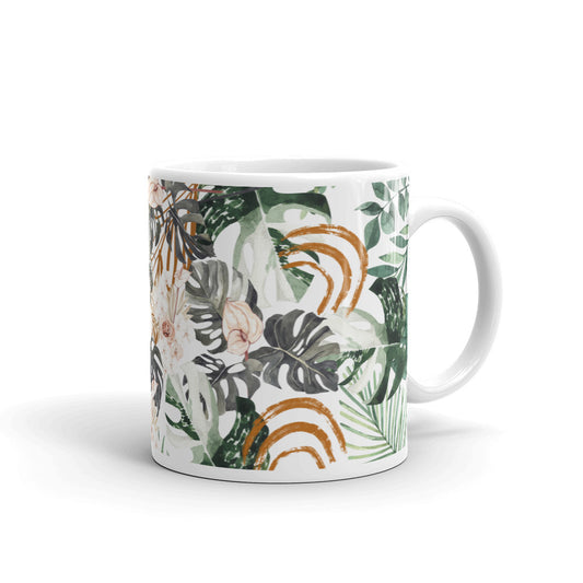 Pretty In Peace Plants White glossy mug