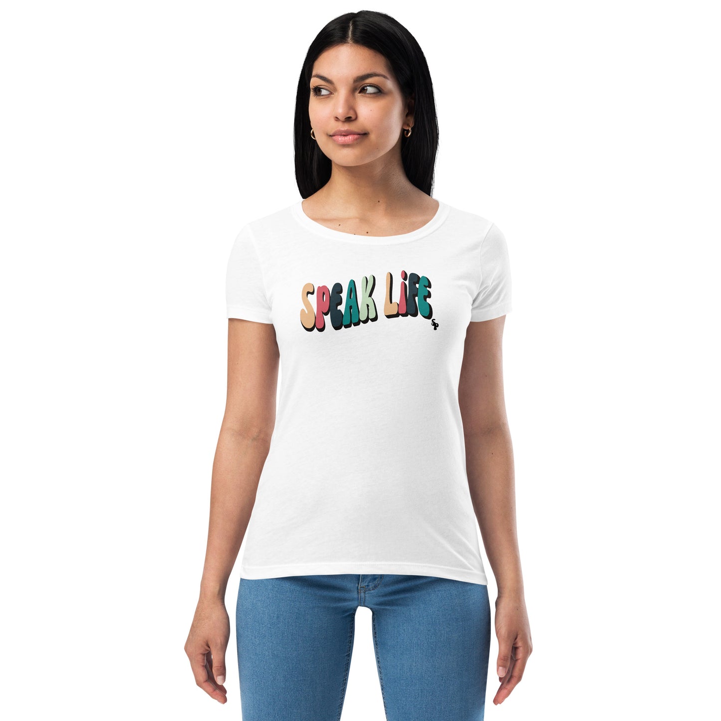 Speak Life Sincerely Peace Women’s fitted t-shirt