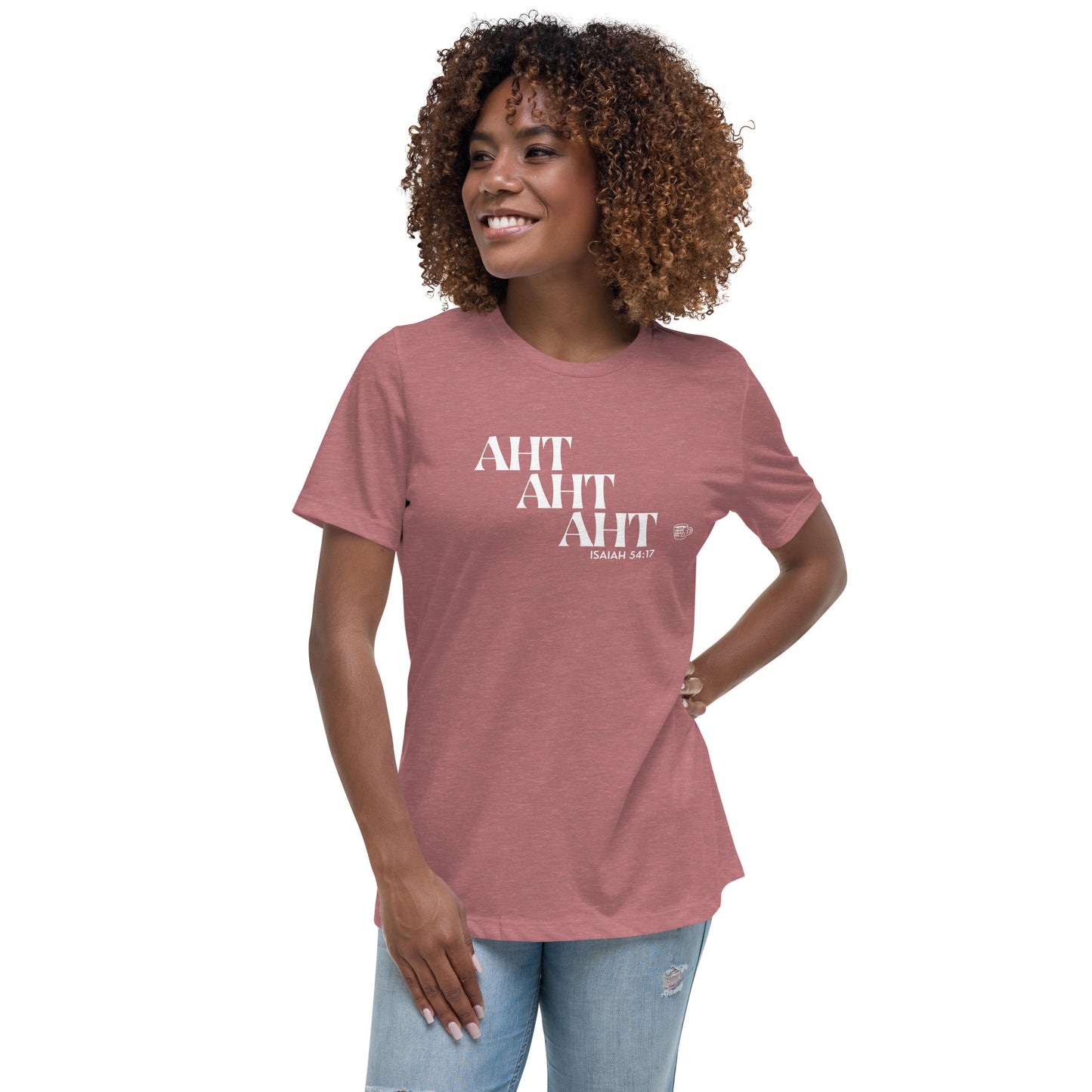 Urban Bible Tea: Aht Aht Aht Isaiah 54:17 Women's Relaxed T-Shirt
